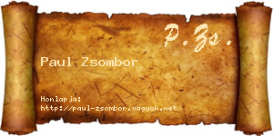 Paul Zsombor névjegykártya